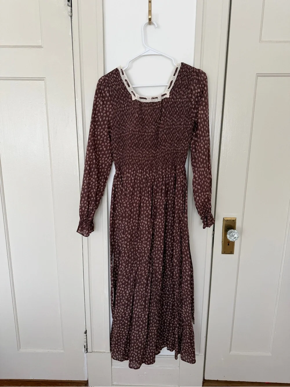 Neuflora burgundy floral dress - Picture 3 of 3